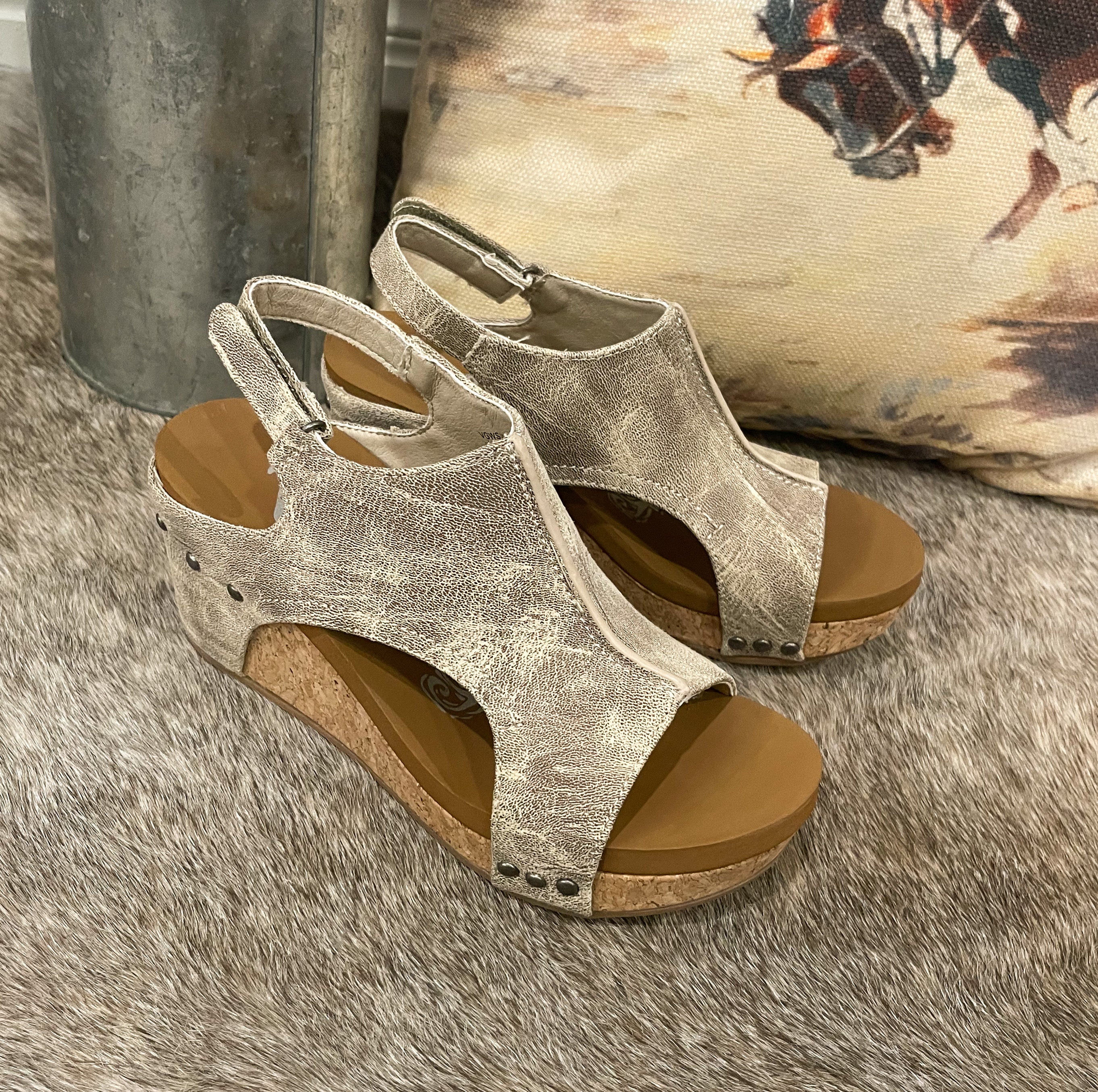 Cream wedges on sale