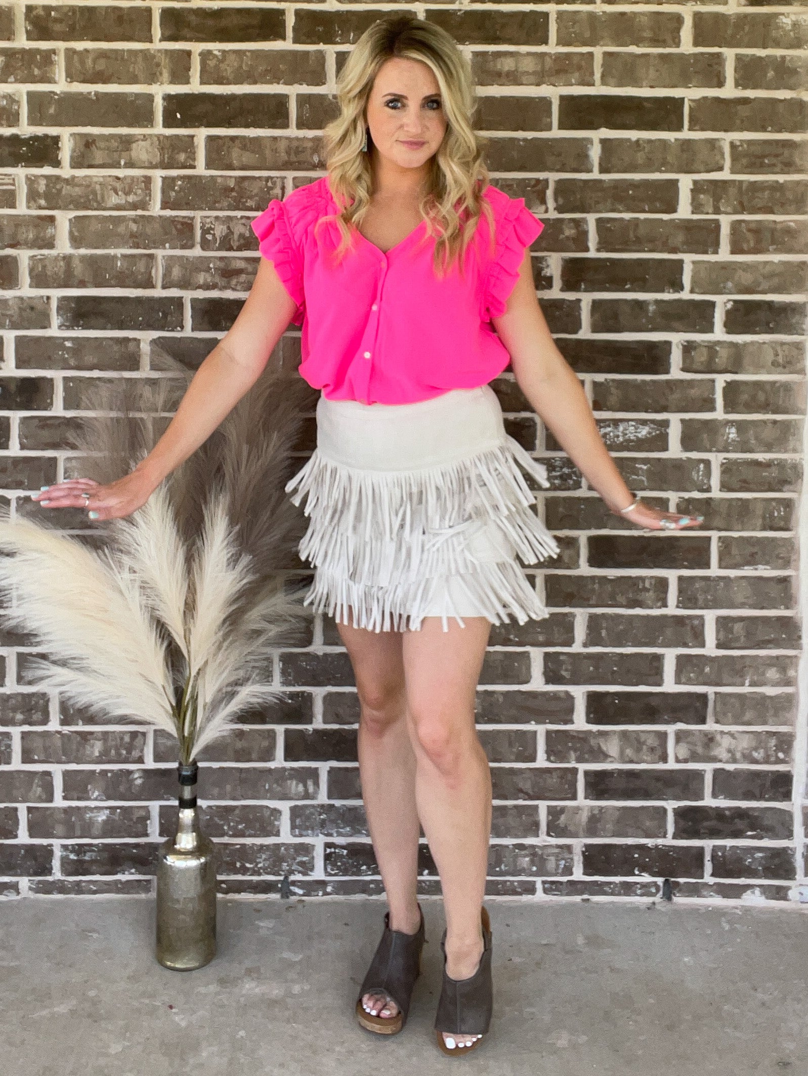 The Fringed Skirt The Rustic C Boutique